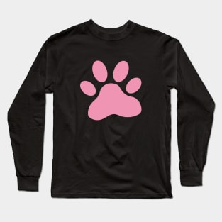 Pink Paw Prints Long Sleeve T-Shirt